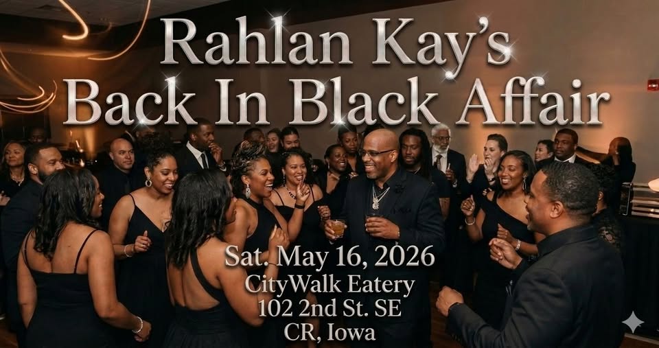 Rahlan Kay's Back In Black Affair — crowd in all black attire at CityWalk Eatery